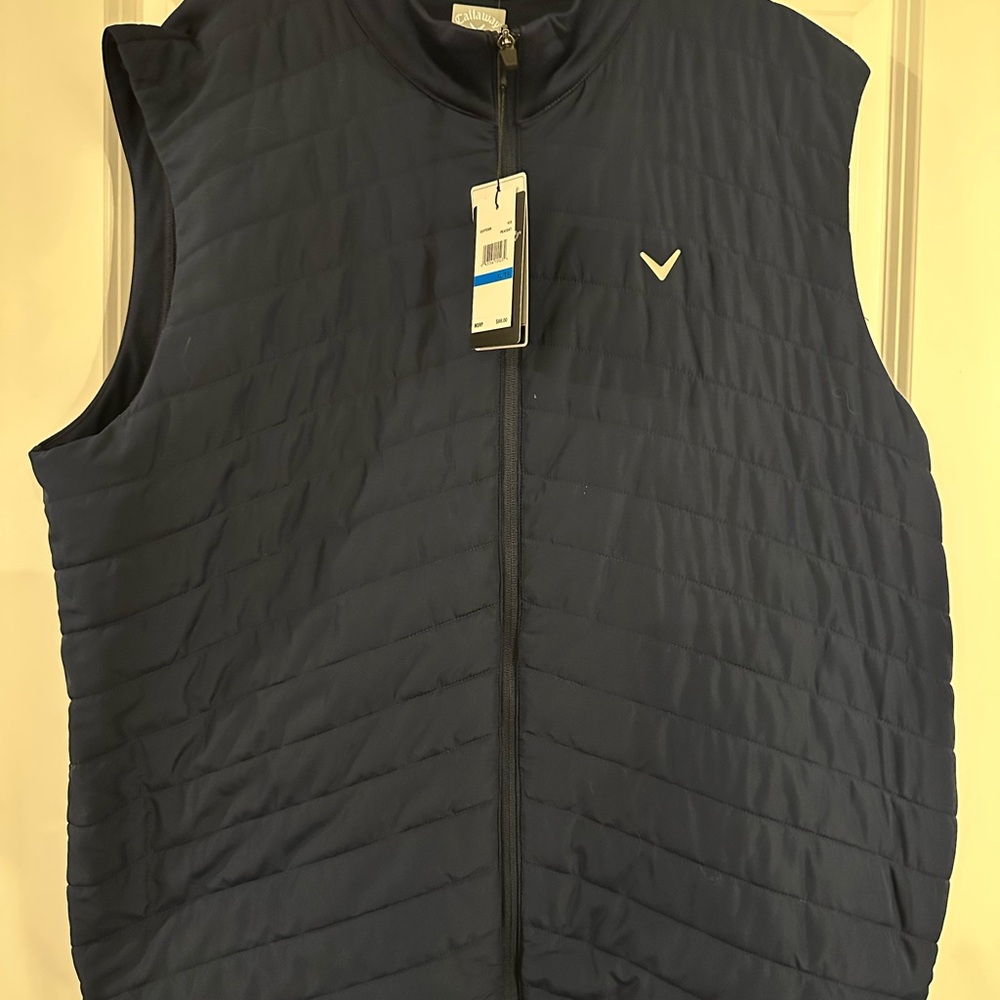 Callaway Quilted Navy Blue Men's Sleeveless Vest